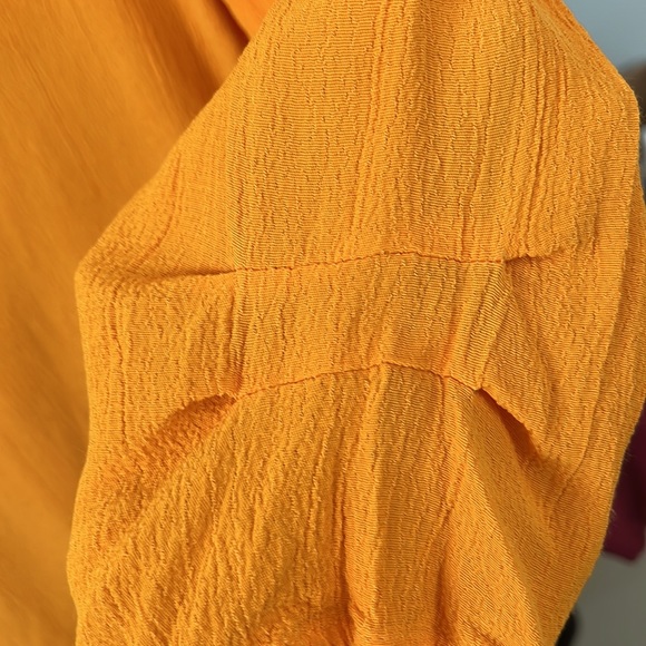🌹Zara Basics Mock Turtleneck Orange Top Small - Picture 9 of 10